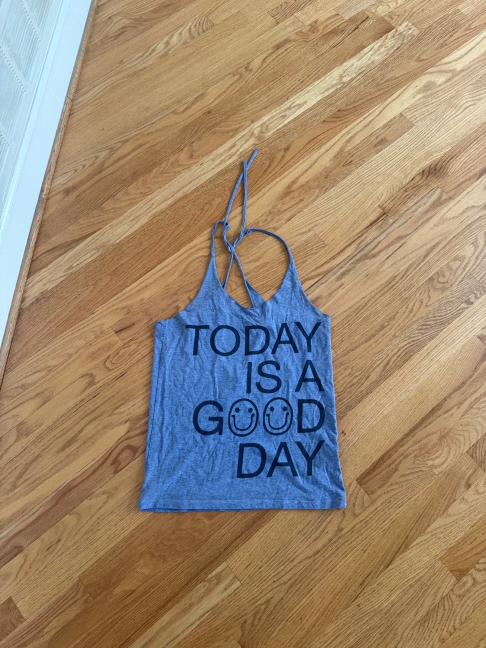 Freeze today is a good day tank top blue